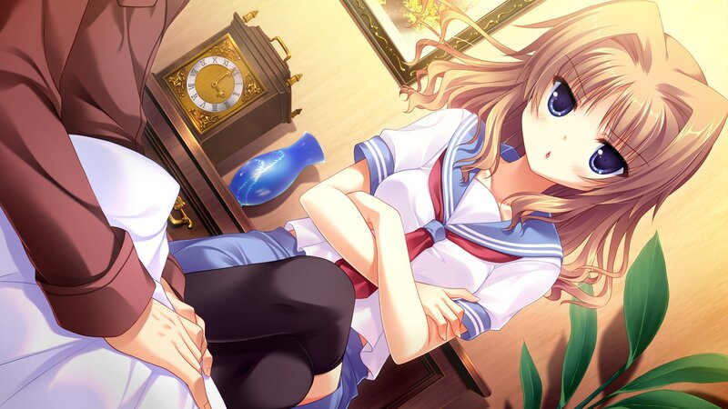 Anime girl in school uniform
