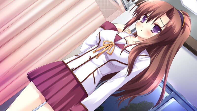 anime girl in school uniform