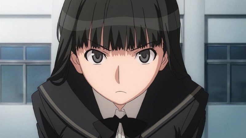 anime girl in school uniform