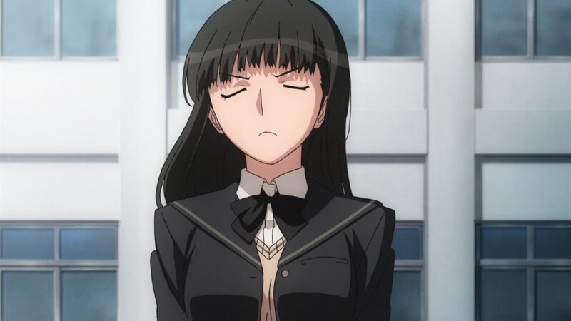 anime girl in school uniform