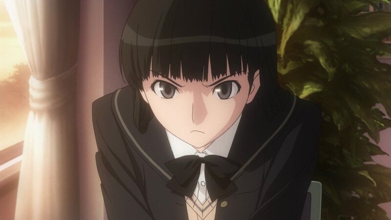 anime girl in school uniform