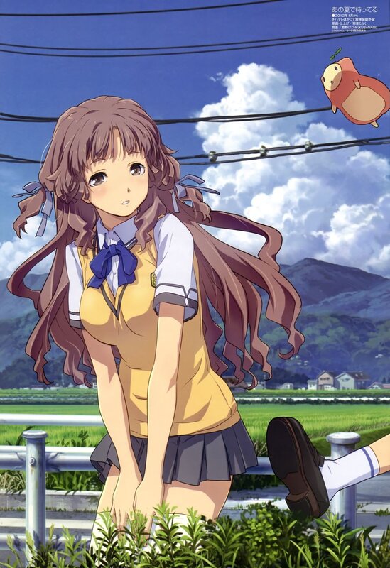 Anime girl in school uniform
