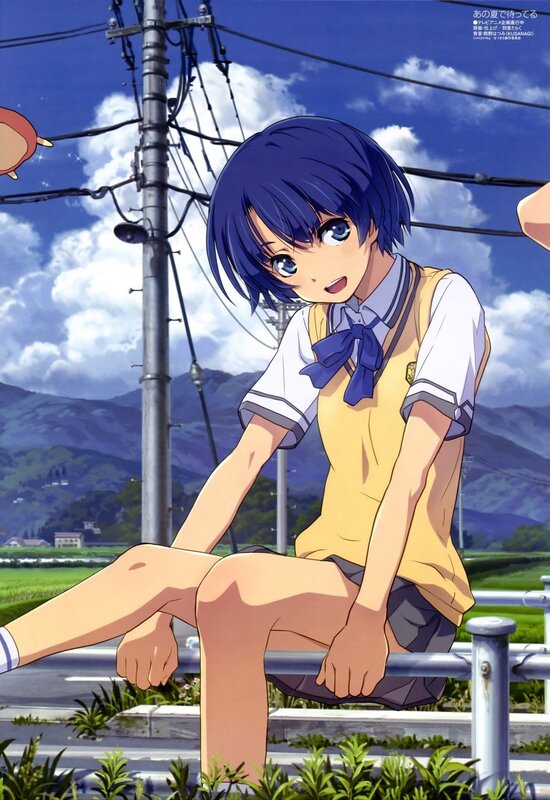 Anime girl in school uniform