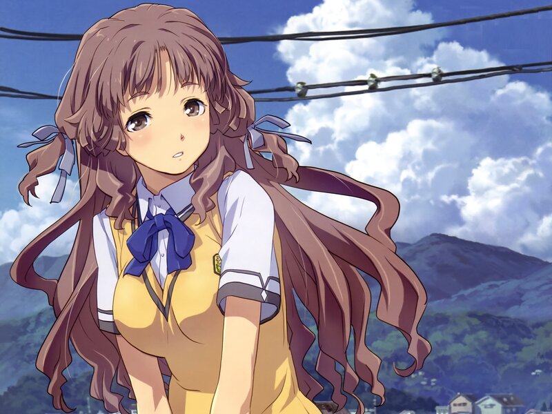 anime girl in school uniform