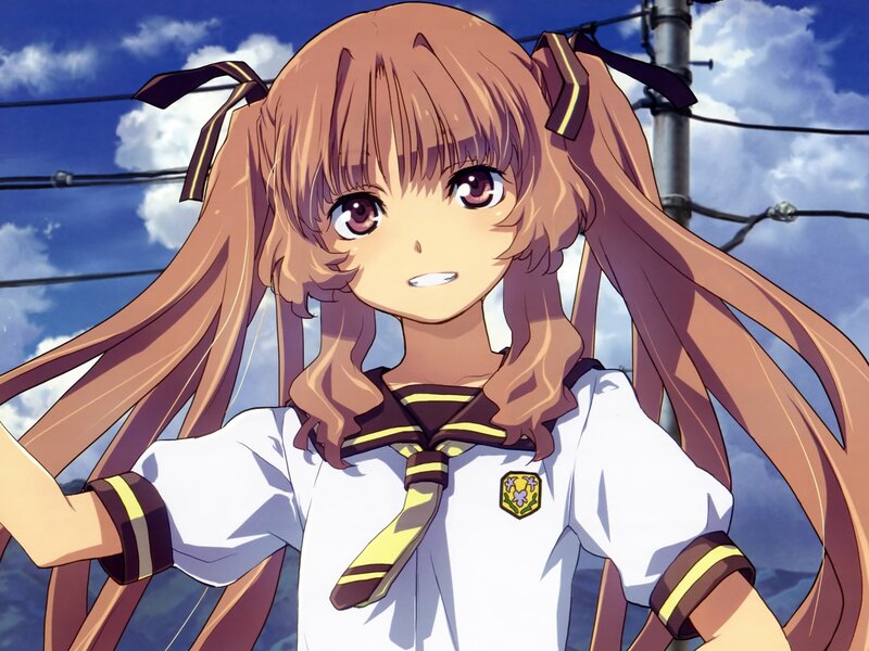 anime girl in school uniform