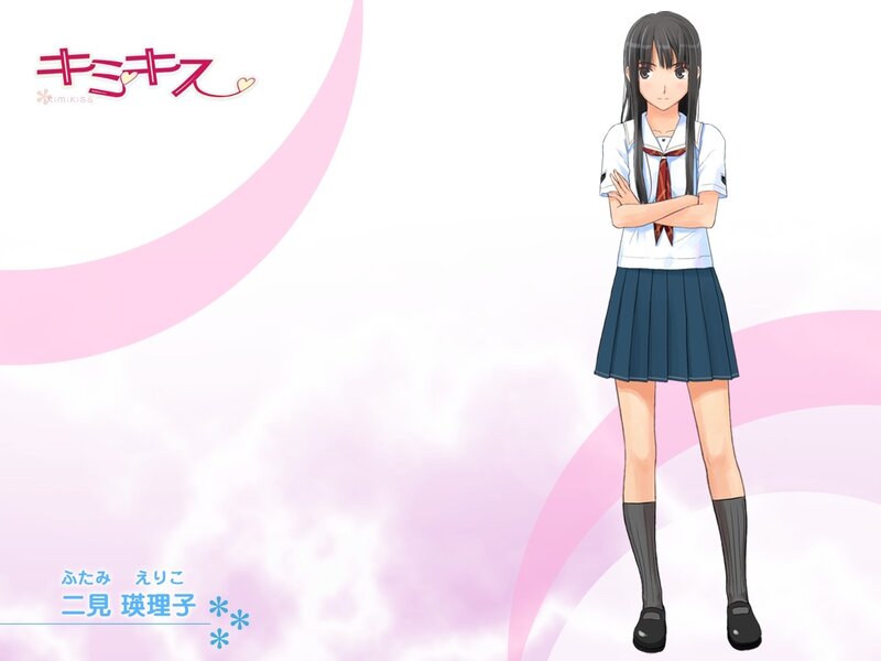 Anime girl in school uniform