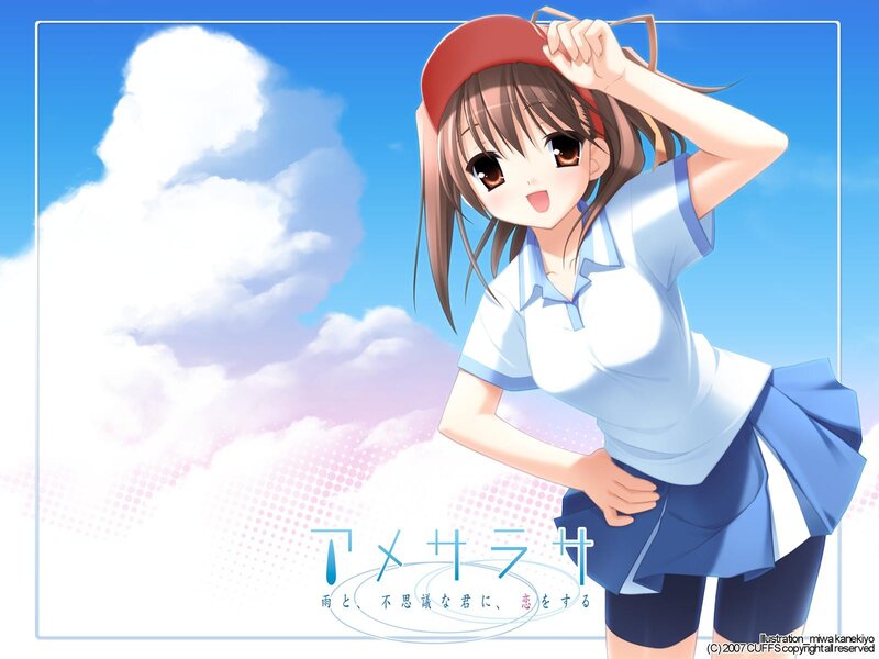 Anime girl in school uniform