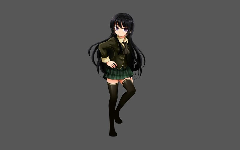 anime girl in school uniform