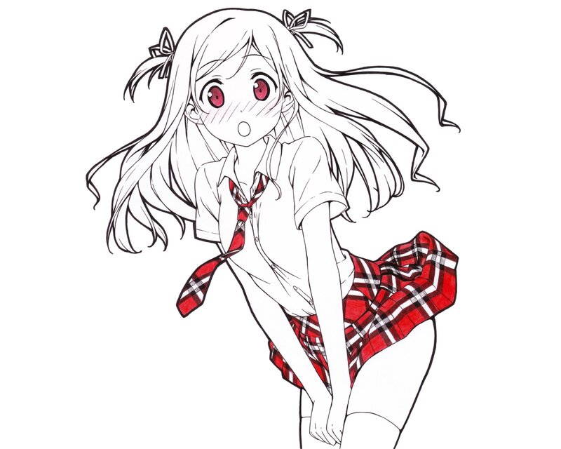 anime girl in school uniform