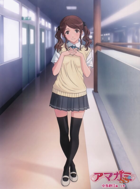 Anime girl in school uniform