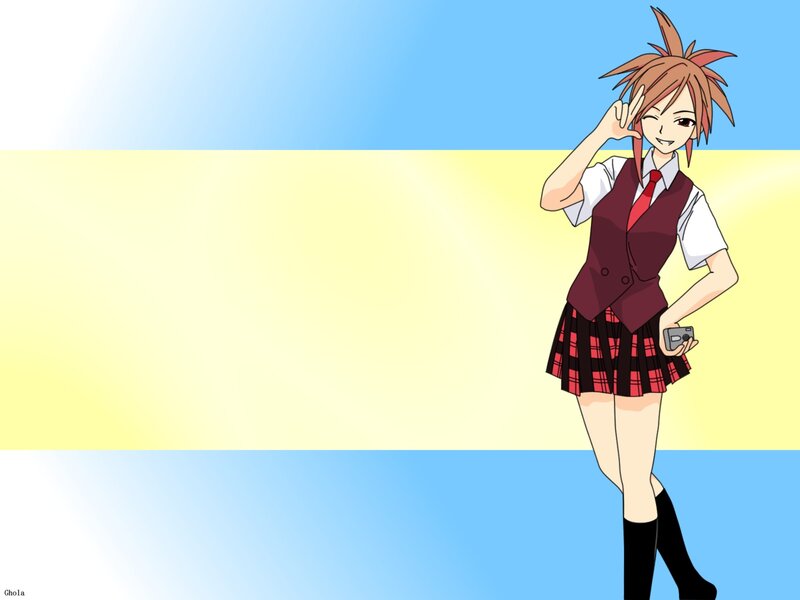 anime girl in school uniform