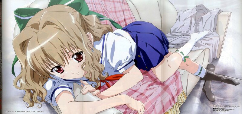 anime girl in school uniform