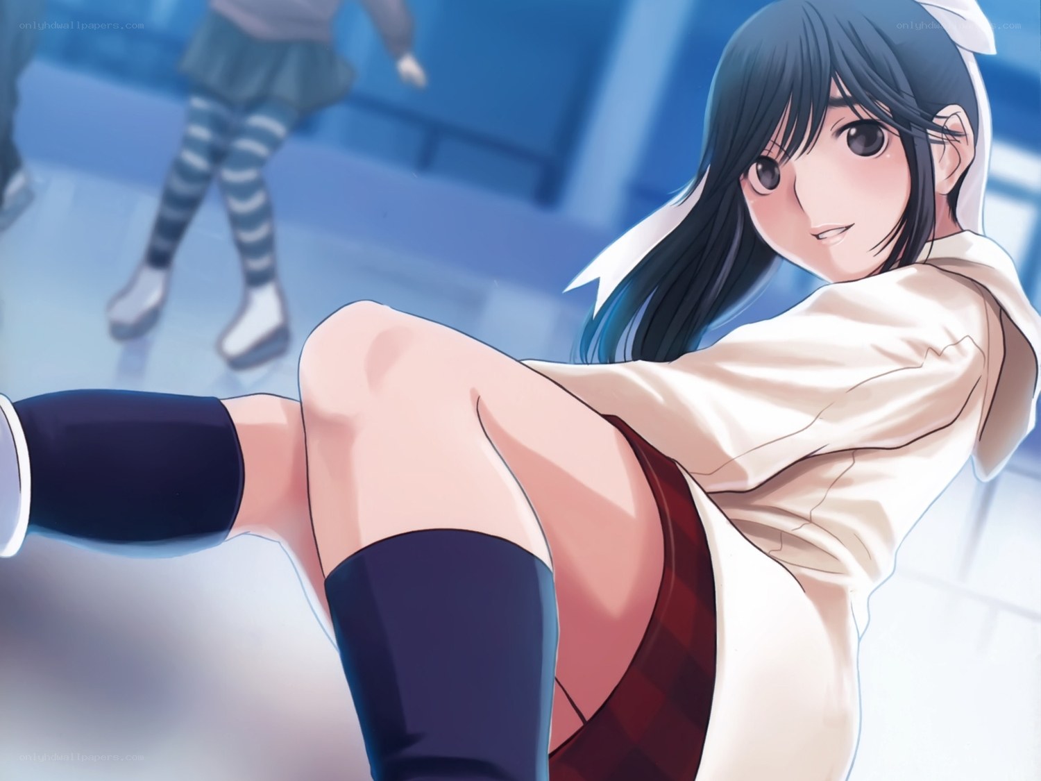 anime girl in school uniform