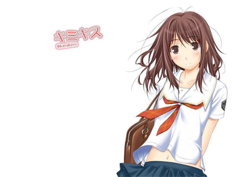 Anime girl in school uniform
