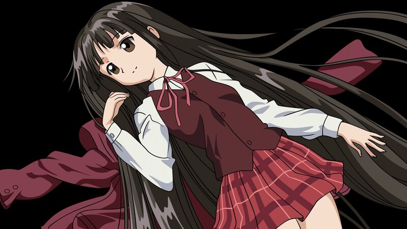 anime girl in school uniform