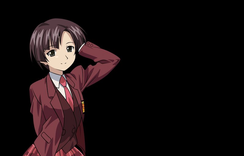 anime girl in school uniform