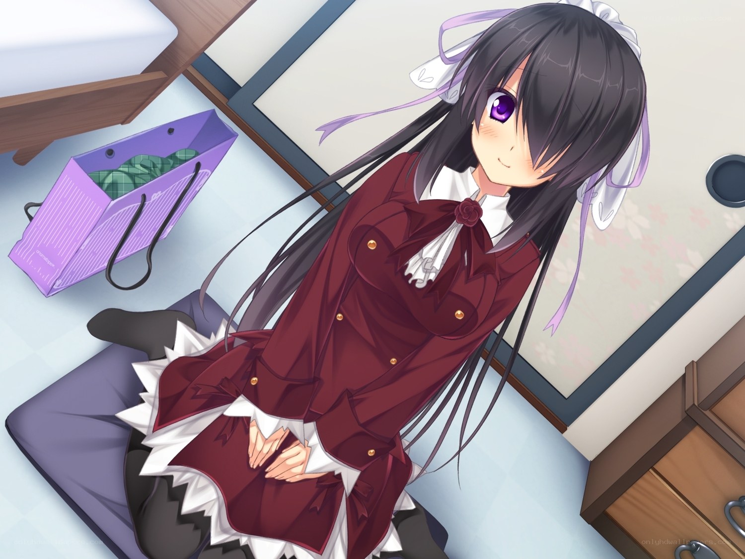 anime girl in school uniform