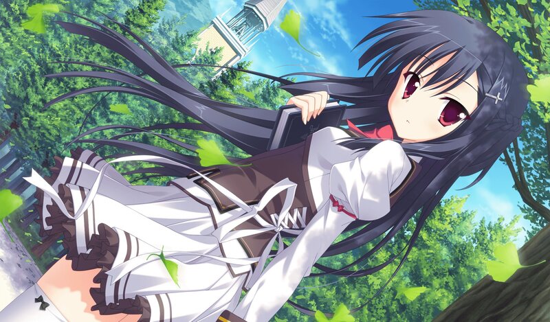 anime girl in school uniform