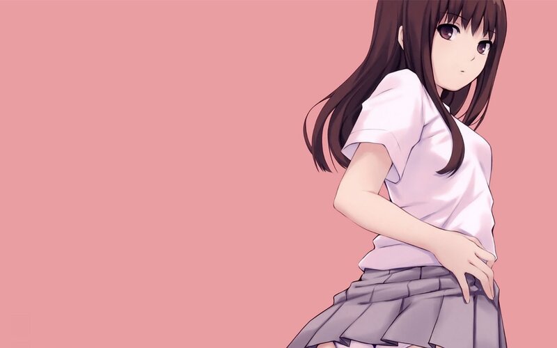anime girl in school uniform