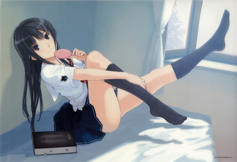 anime girl in school uniform