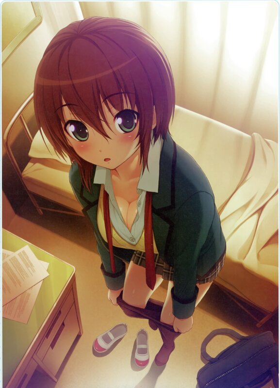 anime girl in school uniform