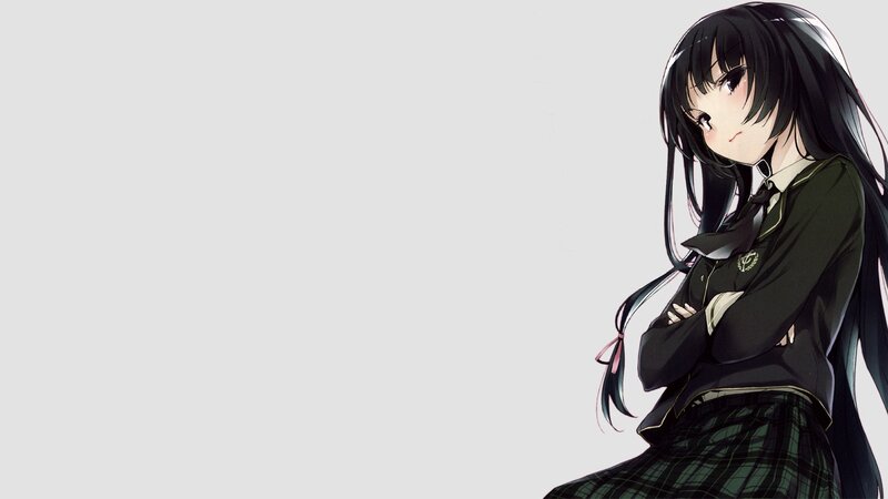 anime girl in school uniform