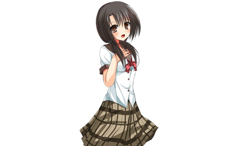 anime girl in school uniform