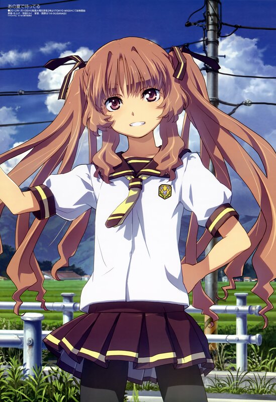 Anime girl in school uniform