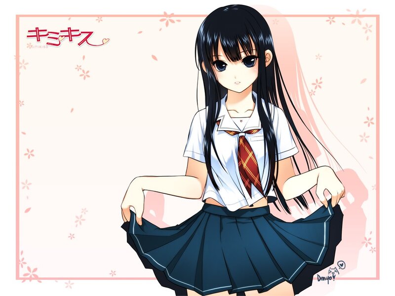 anime girl in school uniform