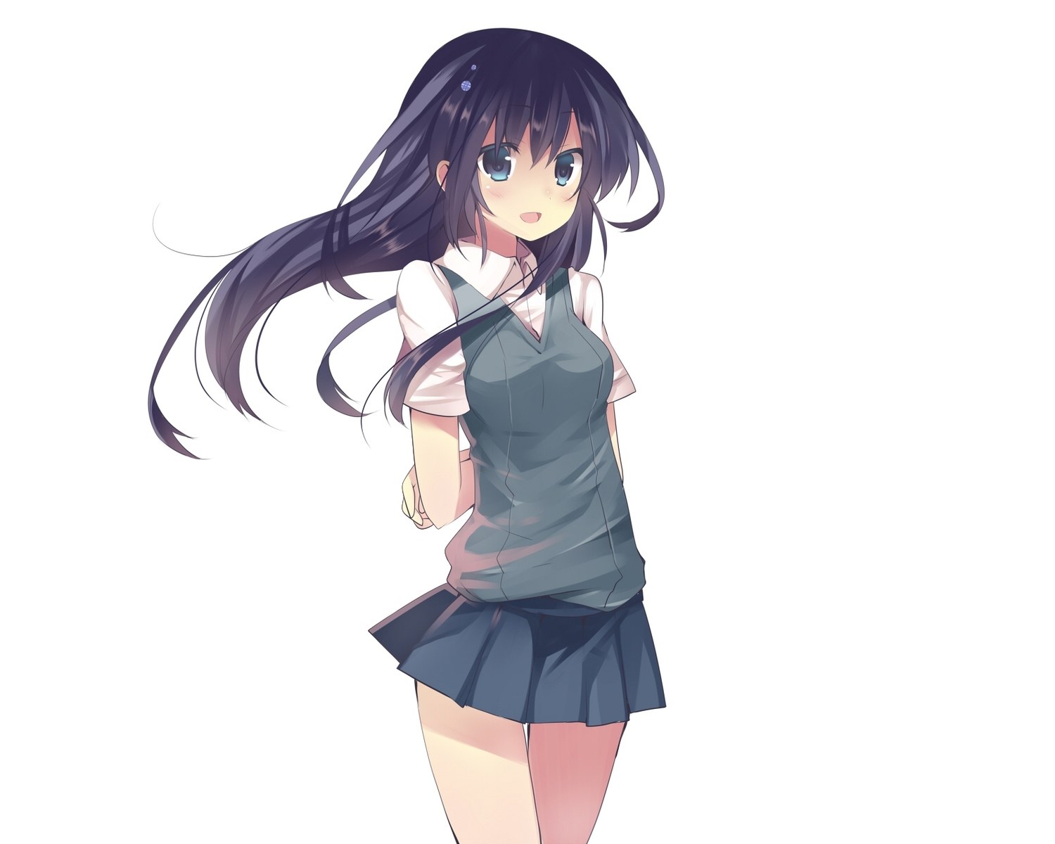 anime girl in school uniform