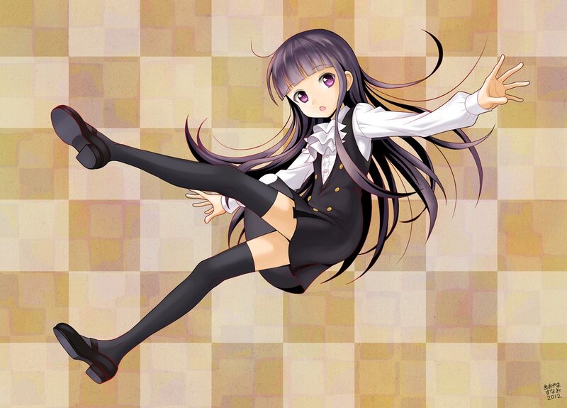 anime girl in school uniform