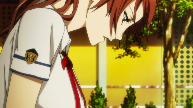 anime girl in school uniform
