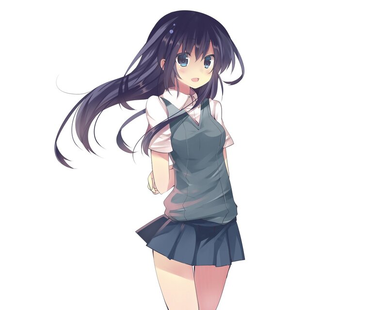 anime girl in school uniform