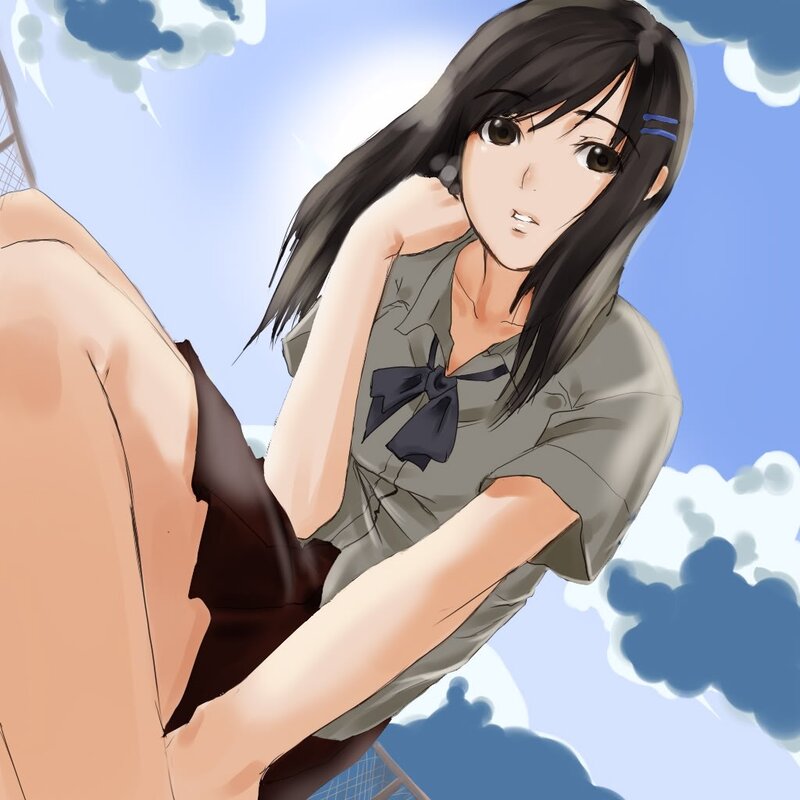anime girl in school uniform