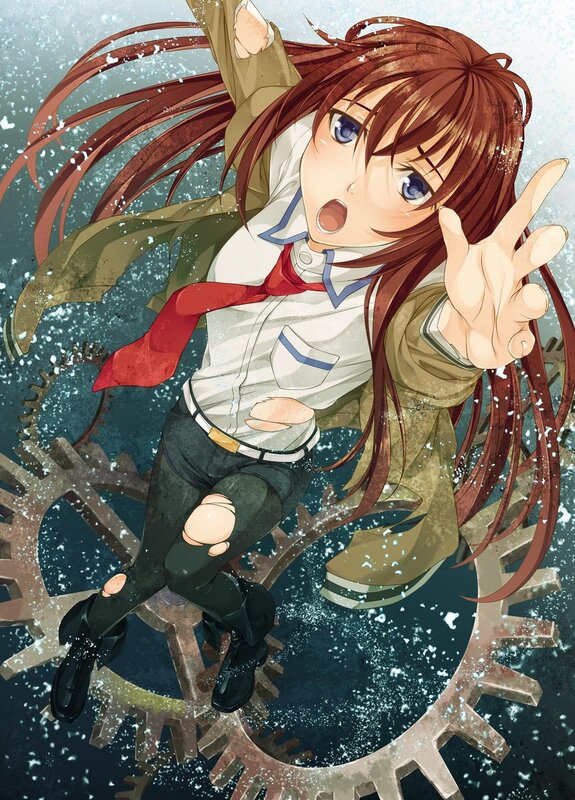 Anime girl in school uniform