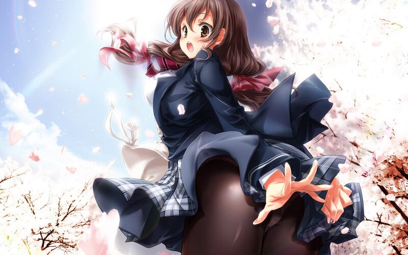 anime girl in school uniform
