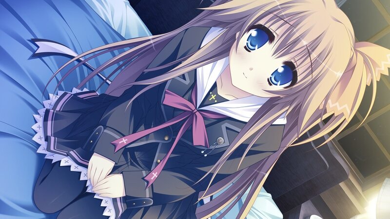 anime girl in school uniform