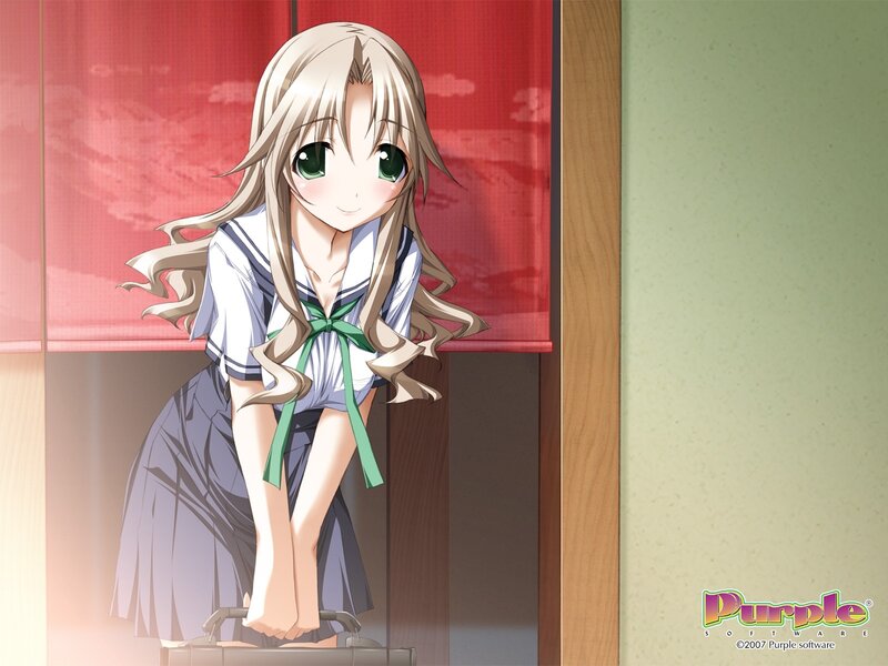 Anime girl in school uniform