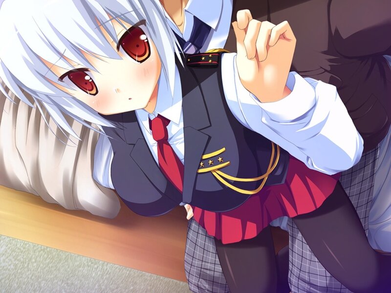 anime girl in school uniform