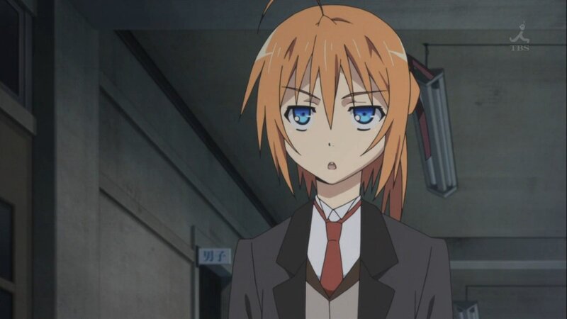 anime girl in school uniform