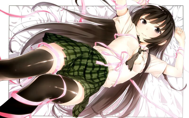 anime girl in school uniform