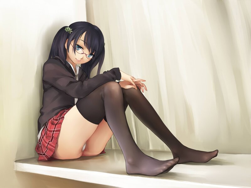 anime girl in school uniform