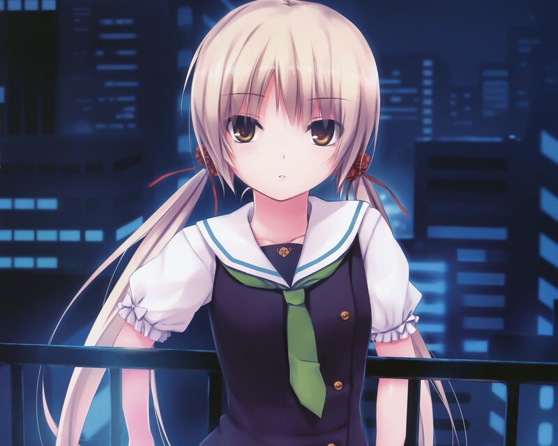 anime girl in school uniform