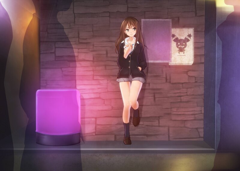anime girl in school uniform