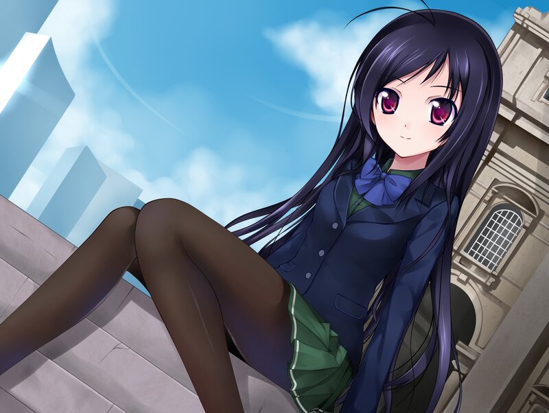 anime girl in school uniform