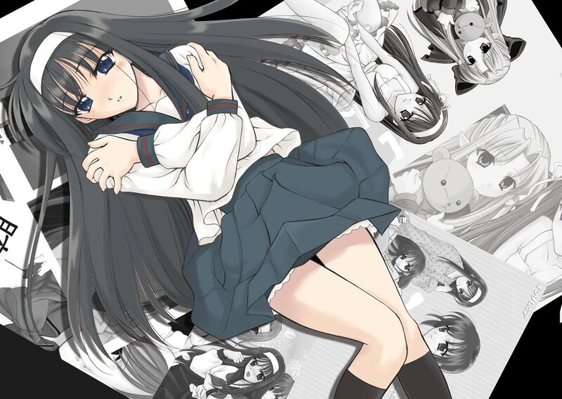 anime girl in school uniform