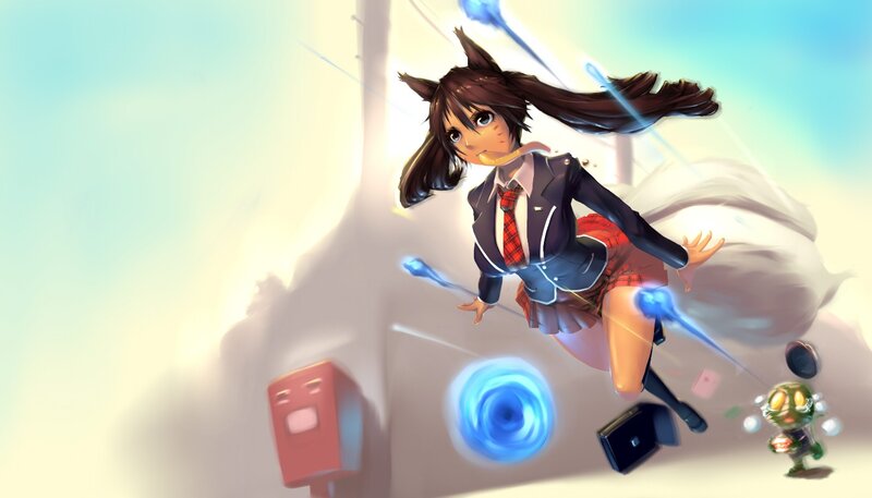 anime girl in school uniform