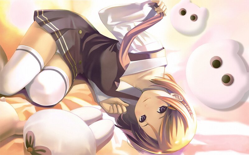 Anime girl in school uniform