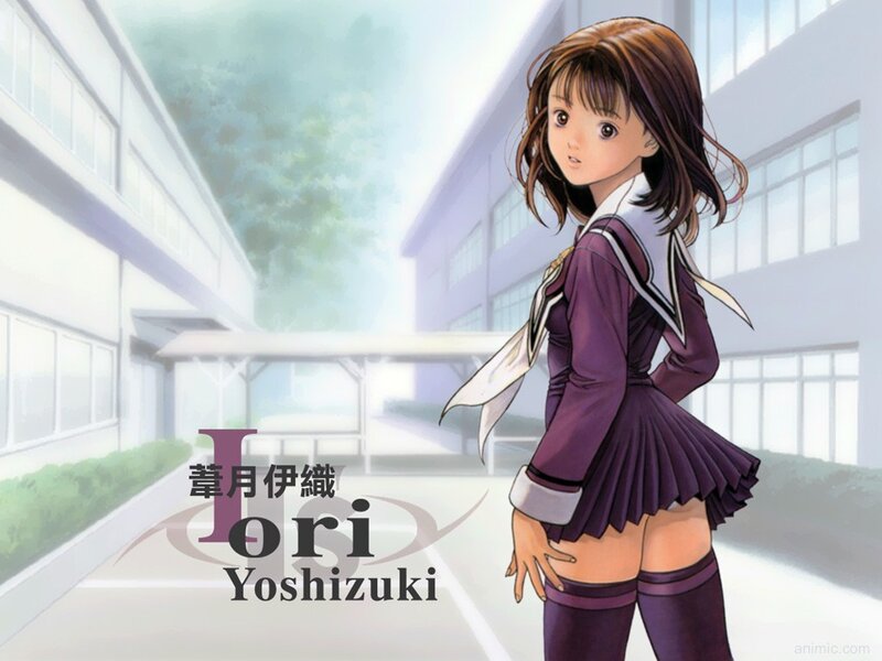 Anime girl in school uniform