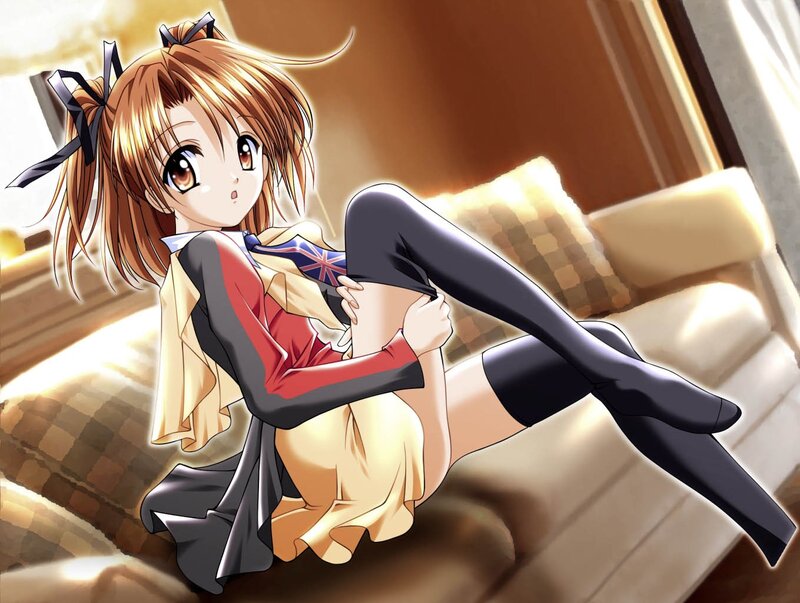 Anime girl in school uniform